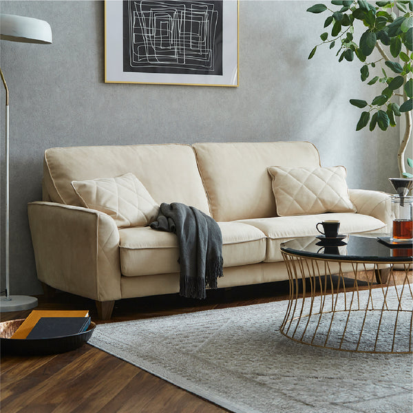 ３人掛け /PLT110ミルクティー 木脚 #LT01 キャメル（レザーテックス アニリン） #木脚