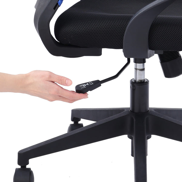 MC01 オフィスチェア ハイバック ヘッドレスト無 ランバーサポート付 #ブラック