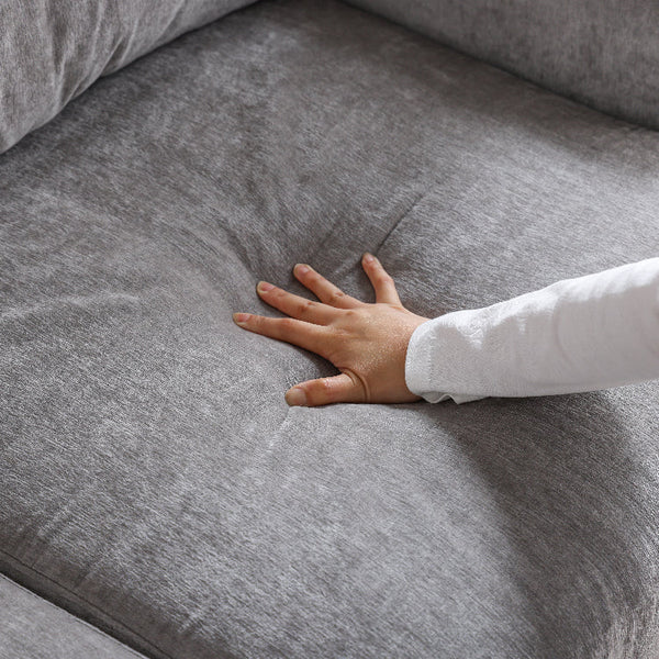 エレーナ 3人掛けソファ 幅194cm カバーリング お掃除ロボット対応 ファブリック #チャコール