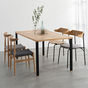 リス ダイニングチェア #本体：オーク / 座：合皮ブラック