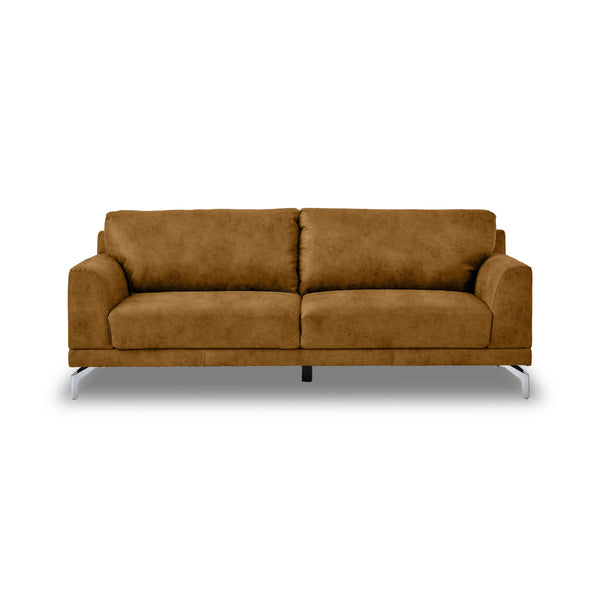 ロンバルディア　3人掛けソファ　幅202cm #LT01 キャメル（レザーテックス アニリン）