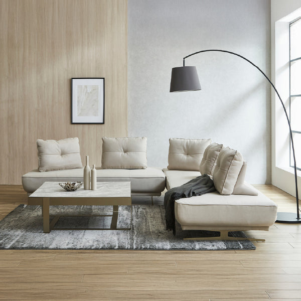 180サイズ×2／90サイズ／背クッション（ロータイプ）×5 #PLT111 プラチナグレー（プライムレザーテックス） #ロータイプ