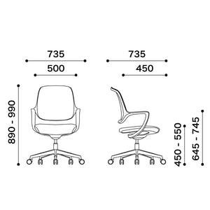 ケイラ オフィスチェア #ブラック