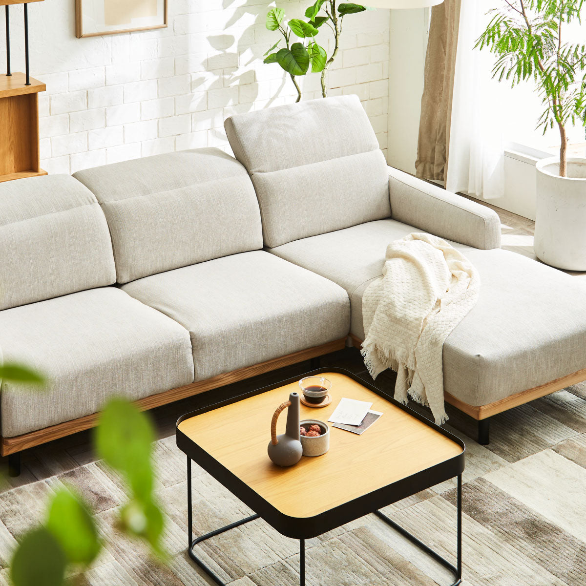 バレンナ 左スモールカウチソファ 幅241cm ｜ 関家具公式通販サイト