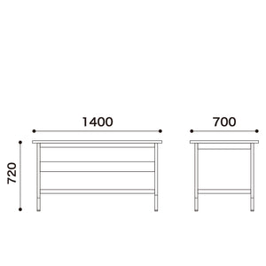 リベット デスク #オーク #幅140㎝
