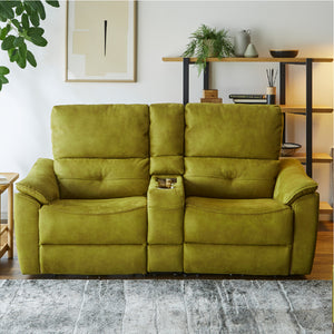 【別注】バッジオ　2人掛けコンソールソファ幅167cm #PLT102 インディーブルー（プライムレザーテックス）