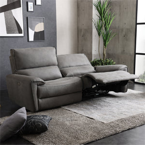 座り心地と快適性を追求した電動ソファ「カリオ」。 #LT01 キャメル（レザーテックス アニリン）