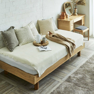 ラスクⅡ ベッドフレーム ヘッドなし #ナチュラル #シングル #スノコ仕様