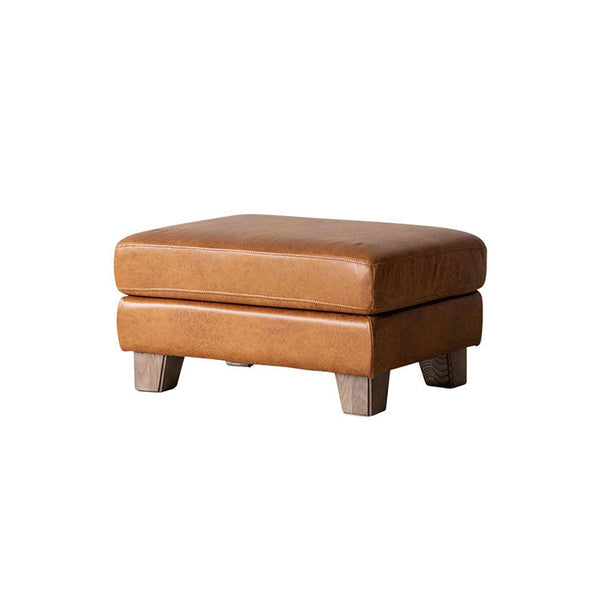 あると便利なスツール。来客時は1掛けソファとしても使えます。 #レザーテックスキャメル