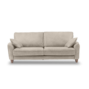 コロンバスⅡ　3人掛けソファ　幅185cm #LT01 キャメル（レザーテックス アニリン） #木脚