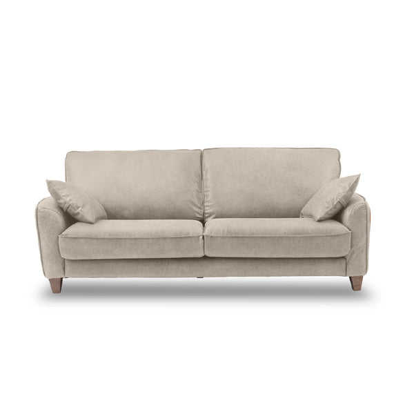 コロンバスⅡ　3人掛けソファ　幅185cm #LT01 キャメル（レザーテックス アニリン） #木脚