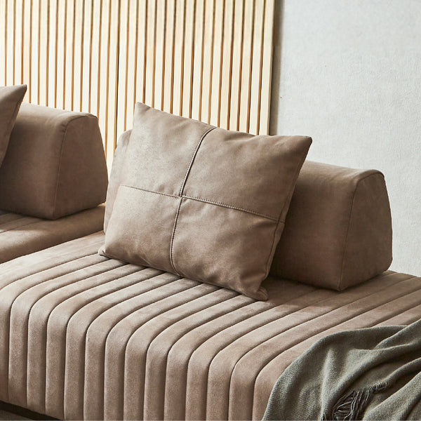 アイランドソファ「プロパンテ」専用背クッション。 #PLT112 ヨーロピアングレー（プライムレザーテックス）