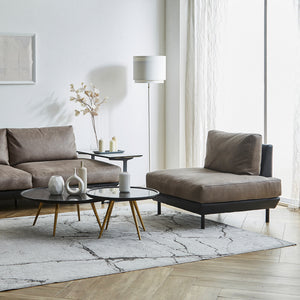 コスターナ　1人掛けソファ　幅90cm #PLT111 プラチナグレー×ET82 ロイヤルブラック（プライムレザーテックス）