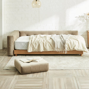 ベッドフレーム＋ヘッド＆サイドクッション<br><br> #シングル #ベッドフレーム単体