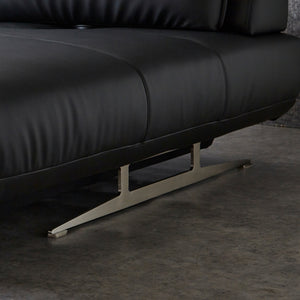 モダンでスタイリッシュなシルバー脚。 #LT01 キャメル（レザーテックス アニリン）