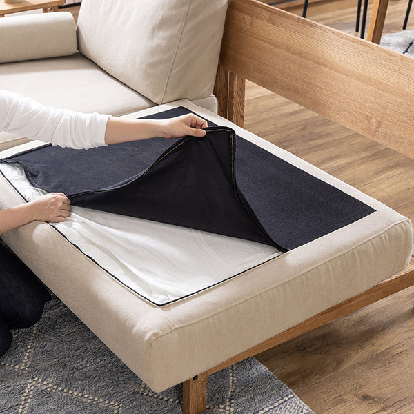 マナー④ 1.5人掛けソファ 幅100cm ファブリック #キャンバスアイボリー