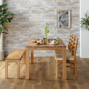 オーズ ダイニング5点ｾｯﾄ(DT幅180㎝/チェア×3脚 座面pvcアイボリー/ベンチ) #Default Title