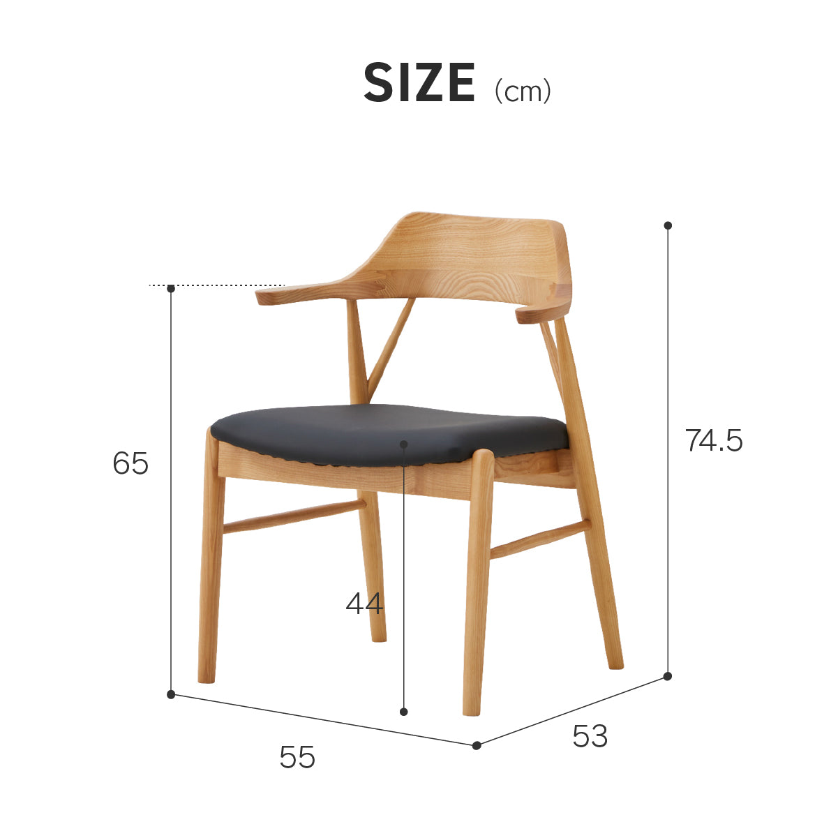 DC ロジャーⅢちょい肘 WN /座面PVC-BK (ｲﾘ2) ｜家具・インテリア通販