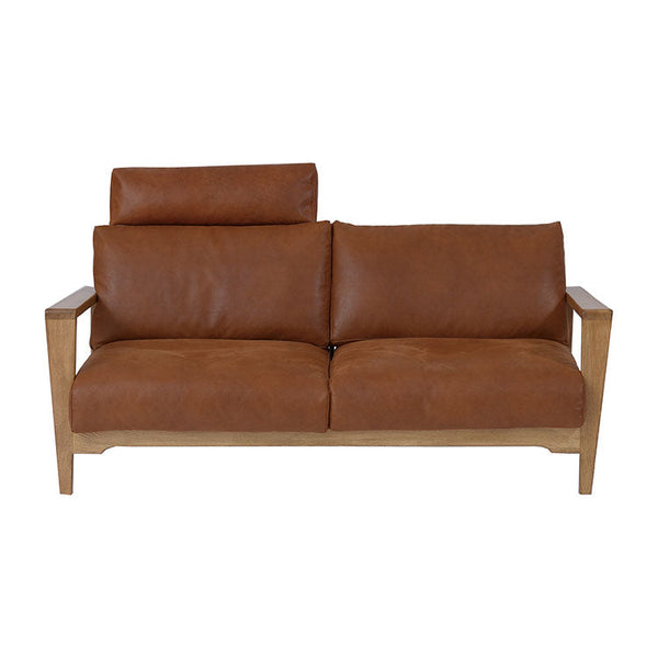 ダーマⅡ 2人掛けソファ スーパーレザーテックス #アーモンドブラウン