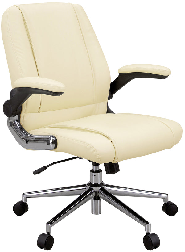 肘跳ね上げ式マネージメントチェア　オフィスチェア #クリーム