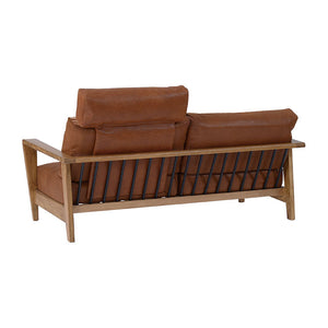 ダーマⅡ 2人掛けソファ スーパーレザーテックス #アーモンドブラウン