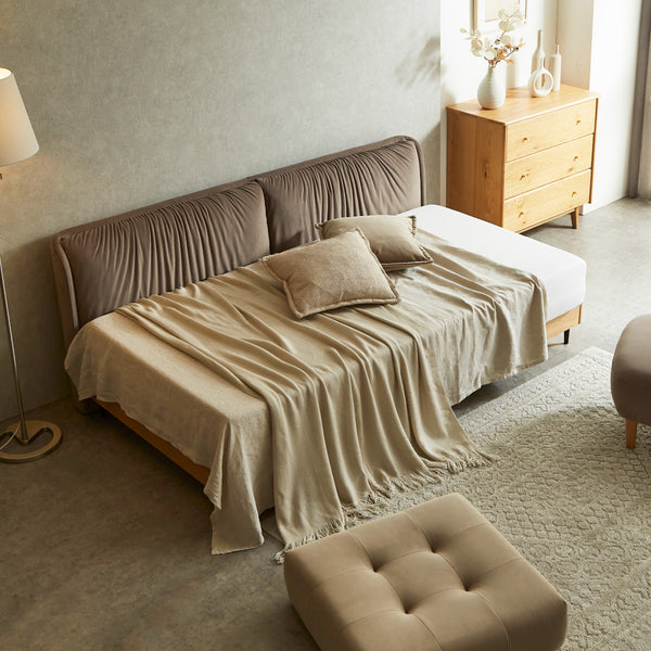 ヘッドクッションで造る、<br> 寝室の新スタイル。 #シングル #ベッドフレーム単体