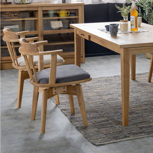 ローカーⅢ 回転ダイニングチェア #板座