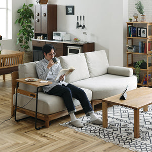 マナー④ カウチソファ 変形 幅242cm カバーリング #キャンバスアイボリー