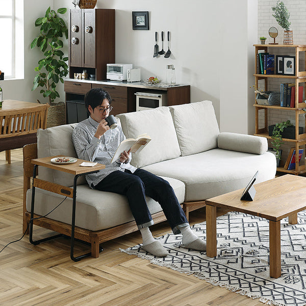 マナー④ カウチソファ 変形 幅242cm カバーリング #キャンバスアイボリー