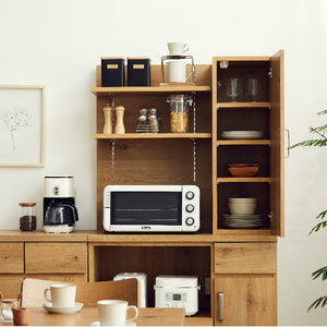 アンクル キッチンボート 幅90cm 収納豊富 棚板可動式 コンセント付 #Default Title