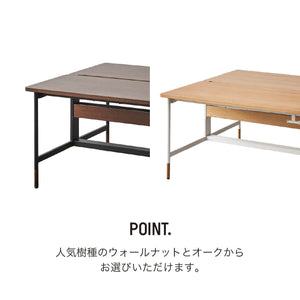 リベット フリーアドレスデスク #オーク #幅120cm #基本用