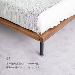 ユニック ベッドフレーム シェルフタイプ #オーク #シングル #スノコ