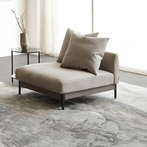 ロベルディ　1人掛けソファ #PLT111 プラチナグレー（プライムレザーテックス）