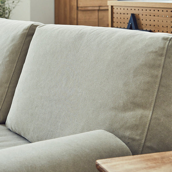 マナー④ 1.5人掛けソファ 幅100cm ファブリック #キャンバスアイボリー