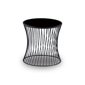 ブラック　強化ガラス（ヒートソーク加工） / ブラック脚（スチール） #ブラック