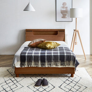 カプリスⅢ ベッドフレーム 床板付 照明 コンセント付 #ナチュラル #シングル #ベーシックタイプ