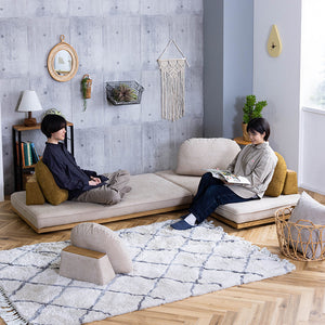 モーク 2.5人掛けソファ 幅180cm 組み合わせ ベース #サンドベージュ