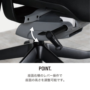 ワウ オフィスチェア ローバック #ブラック