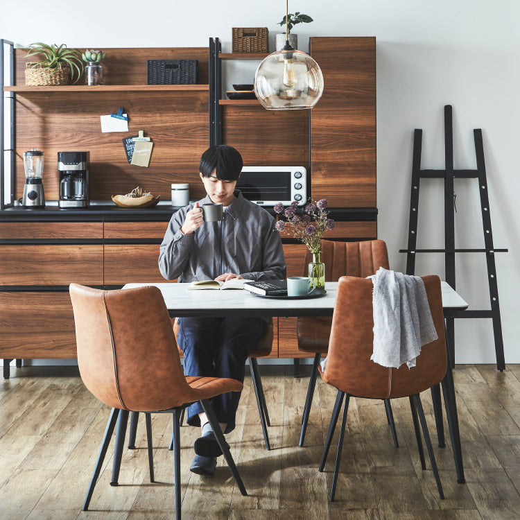 ダイニングテーブル/ネストテーブル ネスト ダイニング5点セット 幅140cm