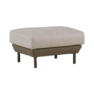 コスターナ　オットマン　ブロンズゴールド脚 #PLT111 プラチナグレー×FLT02 シャドーグレージュ