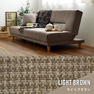 アーク ソファベッド 幅184cm リクライニング クッション付 ファブリック #チャコールブラック