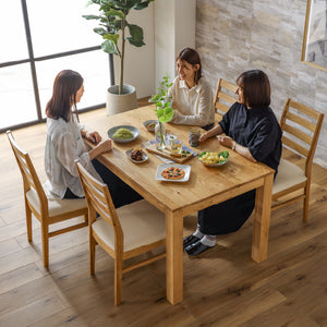 オーズ ダイニング5点ｾｯﾄ(DT幅135㎝/チェア×4脚 座面pvcアイボリー) #Default Title