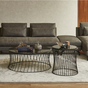 ブラック　センターテーブル / サイドテーブル #ブラック