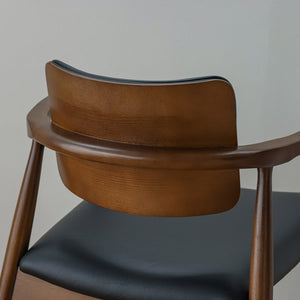 カストロ ダイニングチェア #ブラウン色/合皮ブラック