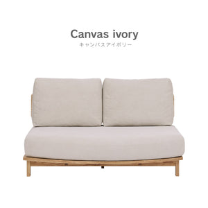 マナー④ 2人掛けソファ 変形 幅142cm カバーリング #キャンバスアイボリー