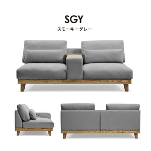 フラッフィル 3人掛けソファ 幅184cm スロープ付 ペット対応 カバーリング #スモーキーグレー