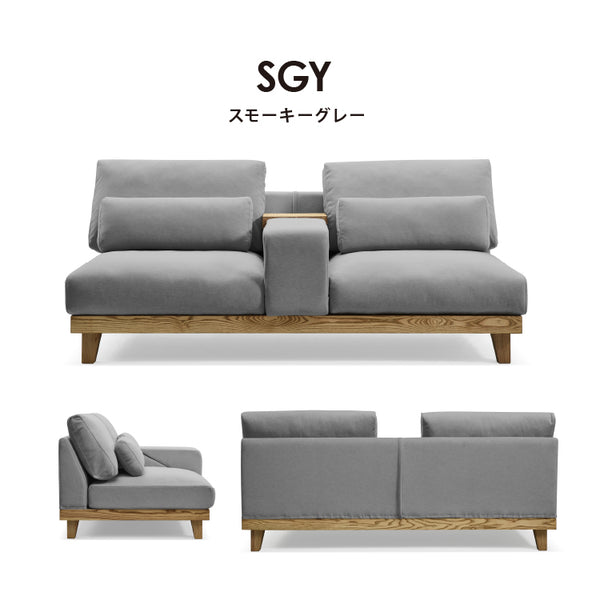 フラッフィル 3人掛けソファ 幅184cm スロープ付 ペット対応 カバーリング #スモーキーグレー