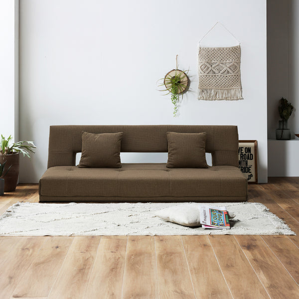 アーク ソファベッド 幅184cm リクライニング クッション付 ファブリック #ライトグレー