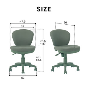 マルン オフィスチェア 昇降式 回転 #カーキ