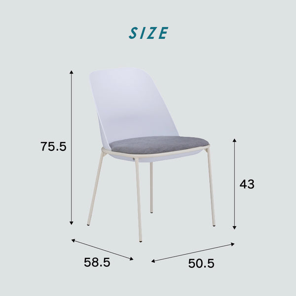 テーリス ダイニングチェア #グレー/ブラック